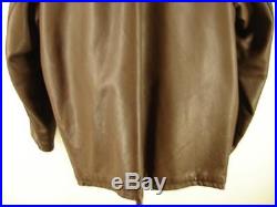 Mens M L buffalo chips leather SOHO brown leather western jacket coat USA made