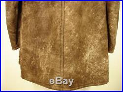 Mens M Sheepskin Shearling Fur jacket coat western brown Marlboro Man Style Vtg