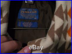Mens Pendleton Wool Navajo Western Highgrade USA Made Coat Jacket Medium