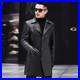 Mens-Real-Leather-Jacket-3-4-Length-Single-Breasted-Three-Button-Coat-Black-L-XL-01-wwz