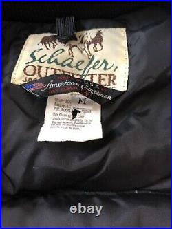 Mens Schaefer Outfitter Jacket Western Rodeo Coat Knit Horse Trim M