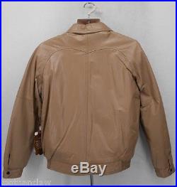 Mens Vintage Pioneer Wear Western 100% Cowhide Leather Coat Sz 40 Brown New