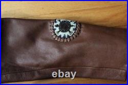 Mens Western Jacket Brown Traditional Cowboy Leather Fringed Bones & Beads Coats Mens Western Jacket Brown Traditional Cowboy Leather Fringed Bones & Beads Coats