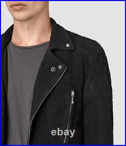 Mens Western Jackets Dark Black Suede Leather Wear Cowboy Native American Coats