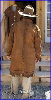 Mens / Womens Suede Leather Cow Boy Western Jacket Leather Fringes