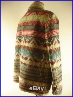 Mens XL Polo Ralph Lauren Coat Jacket Indian Blanket Serape Western Wool Blend