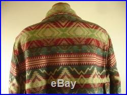 Mens XL Polo Ralph Lauren Coat Jacket Indian Blanket Serape Western Wool Blend