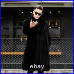 Mink Coat Men Winter New Full Mink Long Fur Large Size Casual Fur Thickened Coat