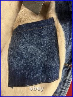 Montero Western? Denim Faux Fur Lined Jacket? Acid Washed? Brand Ne? W WithTags Montero Western? Denim Faux Fur Lined Jacket? Acid Washed? Brand Ne? W WithTags