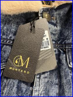 Montero Western? Denim Faux Fur Lined Jacket? Acid Washed? Brand Ne? W WithTags Montero Western? Denim Faux Fur Lined Jacket? Acid Washed? Brand Ne? W WithTags