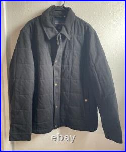 NEW $225 PENDLETON Size 2XL Mens Black Canvas Full Zip Insulated Jacket Cotton