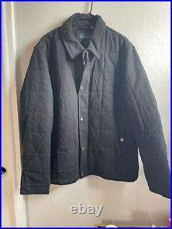 NEW $225 PENDLETON Size 2XL Mens Black Canvas Full Zip Insulated Jacket Cotton