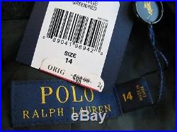 NEW $598 RALPH Lauren POLO Western WOOL Jacket COAT Peacoat PLAID Women 14 rrl L