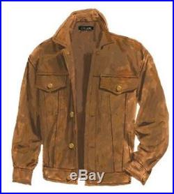NEW J Peterman Men L Roughside 2482 Cowhide Classic Western Cowboy Suede Jacket