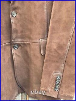 NEW Ralph Lauren Polo Leather Real Suede Brown Jacket Blazer Coat MENS XL $898