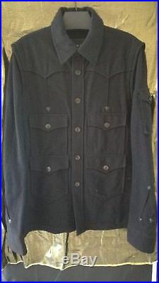 NUMBER (N)INE 07AW Boiled Wool Western Jacket Black Size 4 EU 50 52