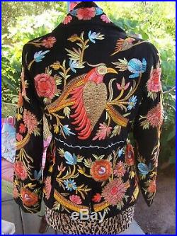 NWT$158Gorgeous Western Boho Bird Floral Embroidered Blazer JacketMPaparazzi