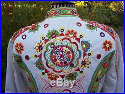 NWT$499Gorgeous RARE ShiSha Embroidered Mirror Western JacketMDouble D Ranch