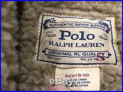 NWT Polo Ralph Lauren Sherpa Denim Jacket Aztec Indian Southwest Eagle Western