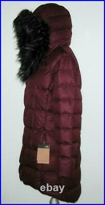NWT The North Face 550 Fill Down PARKINA Coat Jacket Women L Burgundy Red MP$299