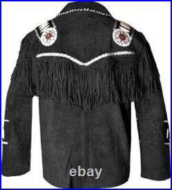 Native American western Jacket Suede Leather Fringes & Indian Beaded Coat Native American western Jacket Suede Leather Fringes & Indian Beaded Coat