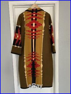 Native Jackets Santa Fe Native Wool Blanket Coat Tribal Navajo Aztec Pendleton