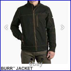 New $129 Kuhl Mens Burr Full Zip Jacket Coat Size L Large Espresso Canvas 1052