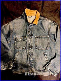 New $248 Polo Ralph Lauren Western Dungaree Jean Trucker Denim Jacket Coat M