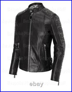 New Handmade Men's Western Black Stylish Suede Native Leather Jacket Coat-27