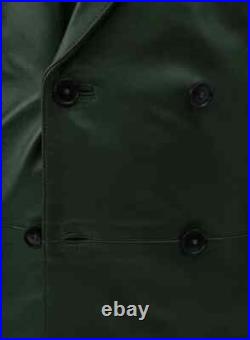 New Men Blazer Green Stylish Handmade Genuine Leather Lambskin Formal Fashion New Men Blazer Green Stylish Handmade Genuine Leather Lambskin Formal Fashion