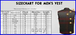 New Men's Black Lambskin Leather Waistcoat Western Style Slim Fit Vest Coat