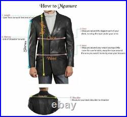 New Men's Blazer Coat Genuine Sheepskin Leather Jacket Men Casual Outerwear 041