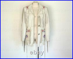New Men's Handmade Western American Style Cowboy Leather Jacket Fringes-417 New Men's Handmade Western American Style Cowboy Leather Jacket Fringes-417