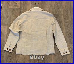 New Mens GANT Linen Coach Jacket, Size M, Dry Sand