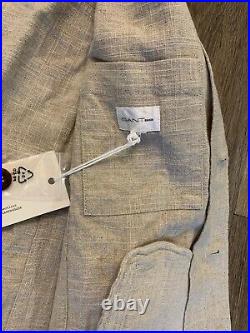New Mens GANT Linen Coach Jacket, Size M, Dry Sand