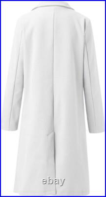 New Women Trench Coat White Handmade Lambskin Leather Long Party Stylish Winter New Women Trench Coat White Handmade Lambskin Leather Long Party Stylish Winter