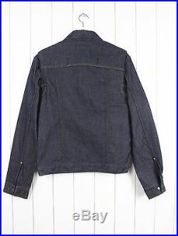 New Wrangler Blue Western Vintage Rodeo Denim Dry/raw 12 Oz Jacket Bell L Large
