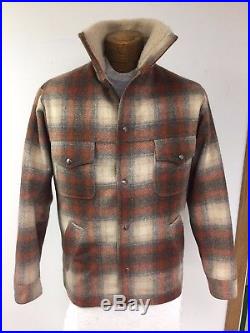 Nice Pendleton Hi Grade Western Wool Shadow Rust/Gray Mens Jacket Sz Large USA