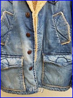 Number (N)ine Shearling Lined Western Denim Jacket Size 3