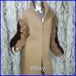 Nwt$1400dromesz M/lbeige Genuine Curly Lamb Fur Real Sheepskin Coat Jacket