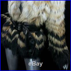 Nwt$1800theorys/mblack Blonde Genuine Real Raccoon Fur Coat Jacketnot Fox