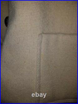 ORTEGA'S CHIMAYO Vintage Native American BLANKET 100% Wool Handwoven JACKET COAT