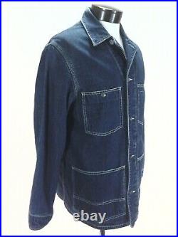 Oshkosh B'gosh Denim Jacket Barn Chore Coat Logo Buttons Vintage 80s Men's S