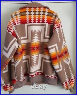 PENDLETON Beaver State High Grade Western Style Wool Blanket Jacket L Aztec Vtg