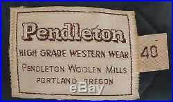 PENDLETON HIGH Grade WESTERN Wear WOOL BLANKET Jacket COAT Faux SHEARLING VTG