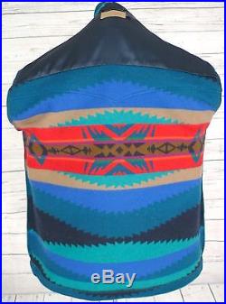 PENDLETON High GRADE WESTERN Wear WOOL BLANKET Jacket COAT NAVAJO INDIAN VTG L