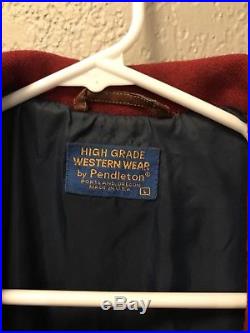 PENDLETON High GRADE WESTERN Wear WOOL & Indian BLANKET Jacket COAT NAVAJO Sz L
