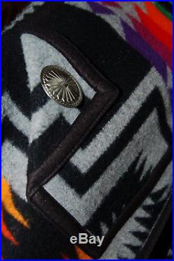 PENDLETON High Grade WESTERN WEAR Fabric Navajo REVERSIBLE CUSTOM Wool Duster XL
