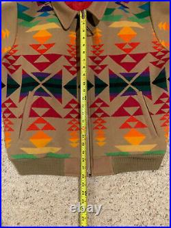 PENDLETON High Grade WESTERN WEAR Tan INDIAN Aztec WOOL Western JACKET Coat XL