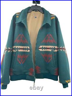 PENDLETON High Grade Western Wear Blanket Jacket Bomber Coat USA Mens LG